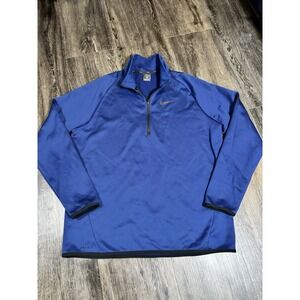 Nike Dri-Fit 3/4 Zip Pullover Size L Blue Mens